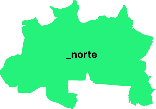 mapa do brasil com o norte em destaque
