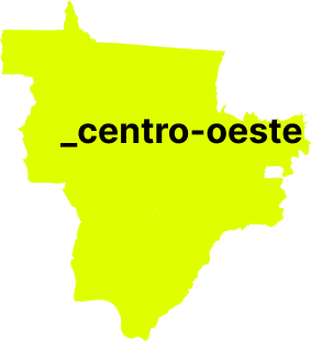 mapa da região com o centro-oeste em destaque